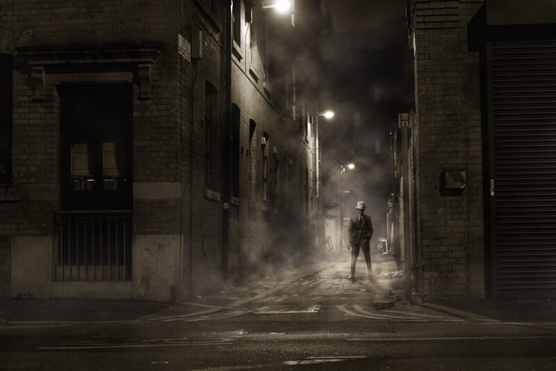street fog night