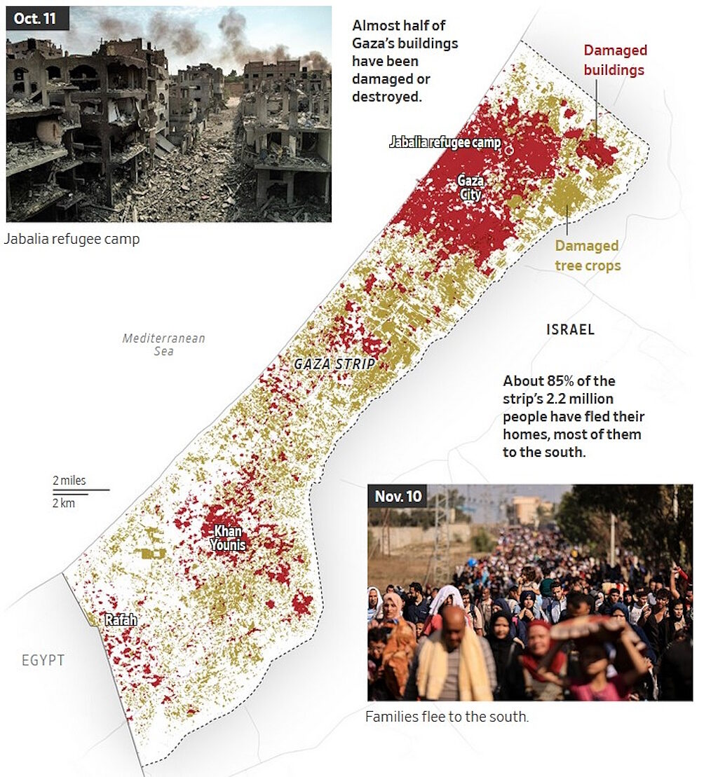 Click to enlarge gaza map bombings