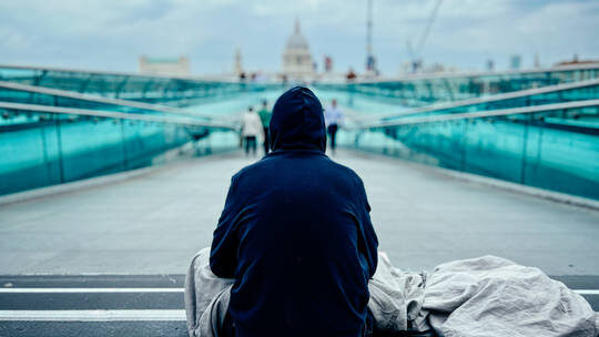 Click to enlarge homeless, UK