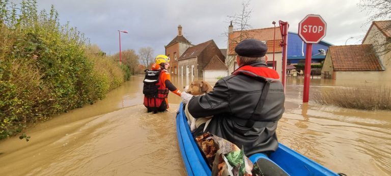 Floods in the Pas de Calais Department, France in early January 2023.