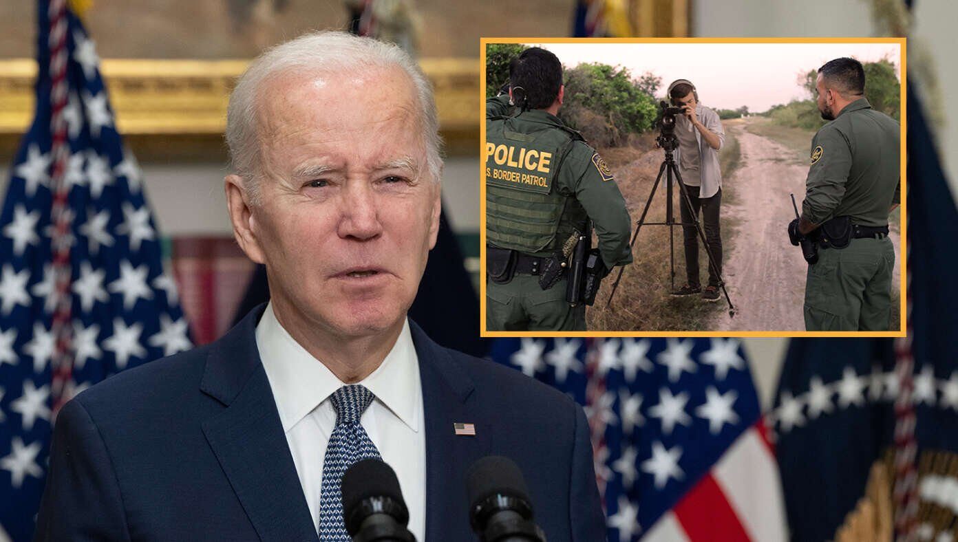 biden border reporters cameras satire