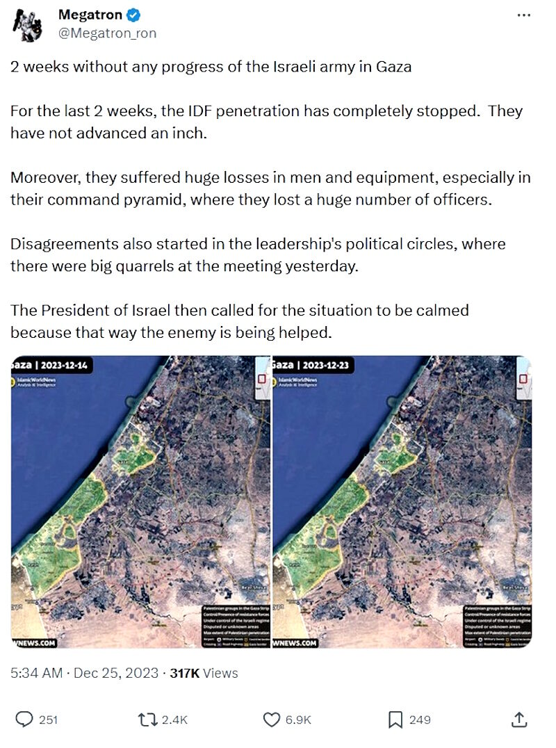 tweet idf gaza stopped