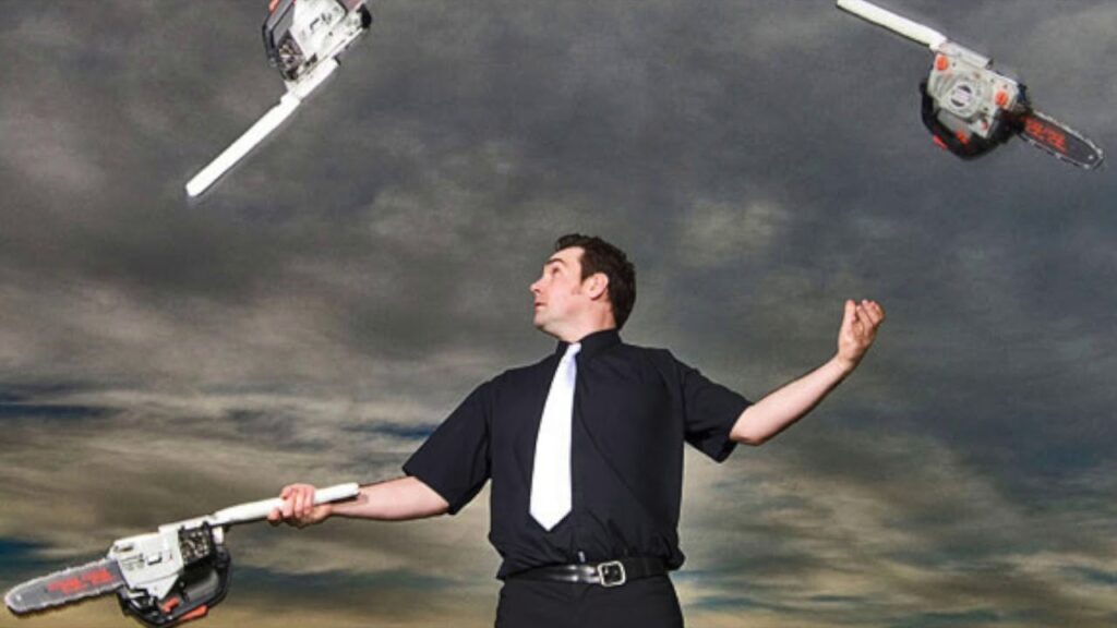 chainsaw juggling