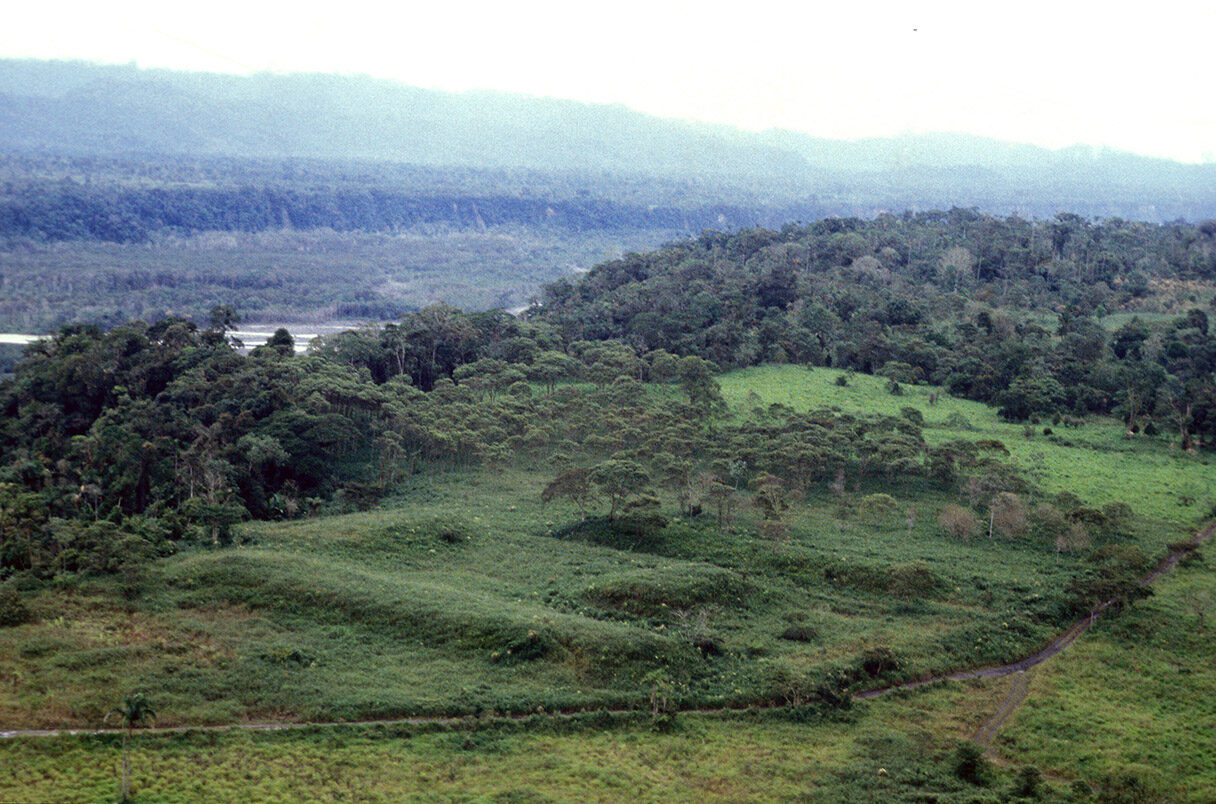 Click to enlarge Earthen platforms in Nijiamanch,