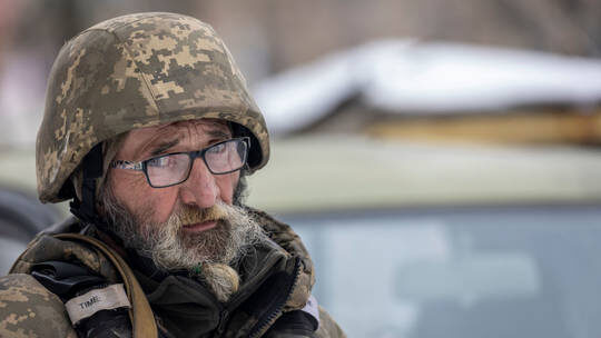 A Ukrainian soldier