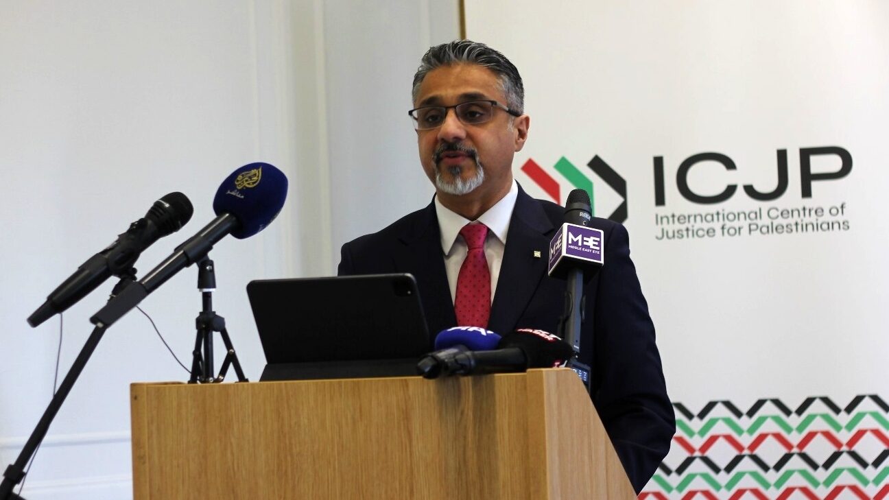 Click to enlarge ICJP Tayab Ali charges UK ministers war crimes gaza israel