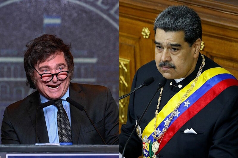Click to enlarge maduro milei venezuela argentina president