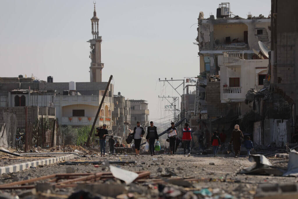 Khuza district gaza destruction