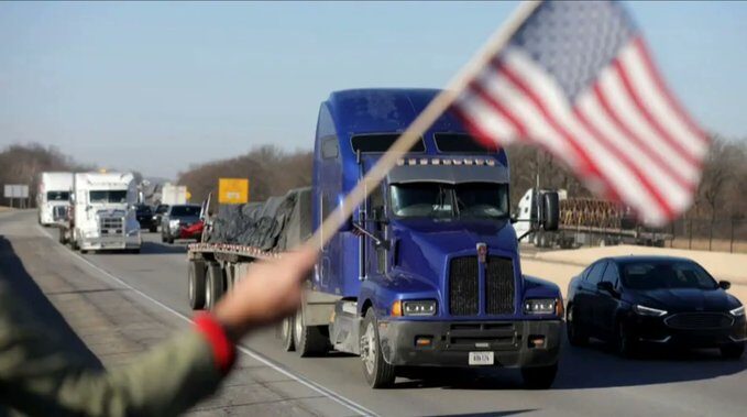 Click to enlarge texas trucker convoy