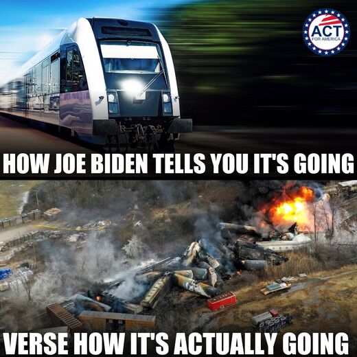 biden train wreck america meme