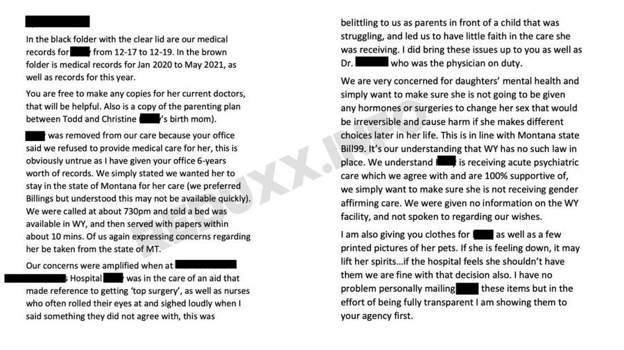 Click to enlarge letter daughter custody gender transition