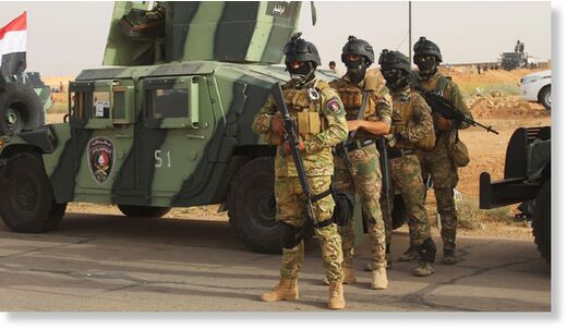 Iraqi security forces in Rutba, Iraq