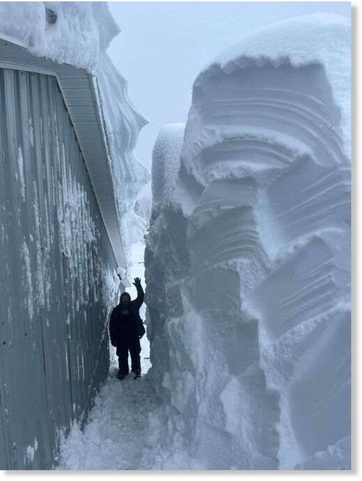 Kent Peters of Dream Stables in Albert Bridge, Cape Breton, was busy clearing several feet