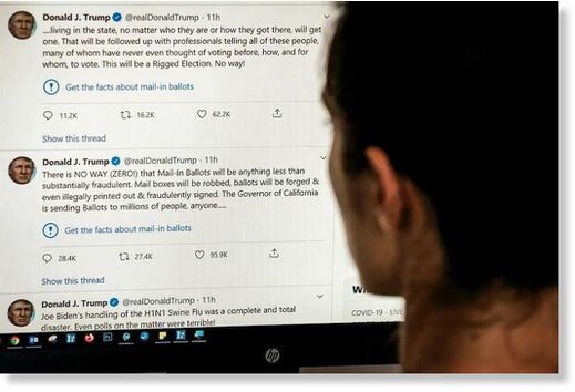 Click to enlarge Twitter account of President Donald Trum