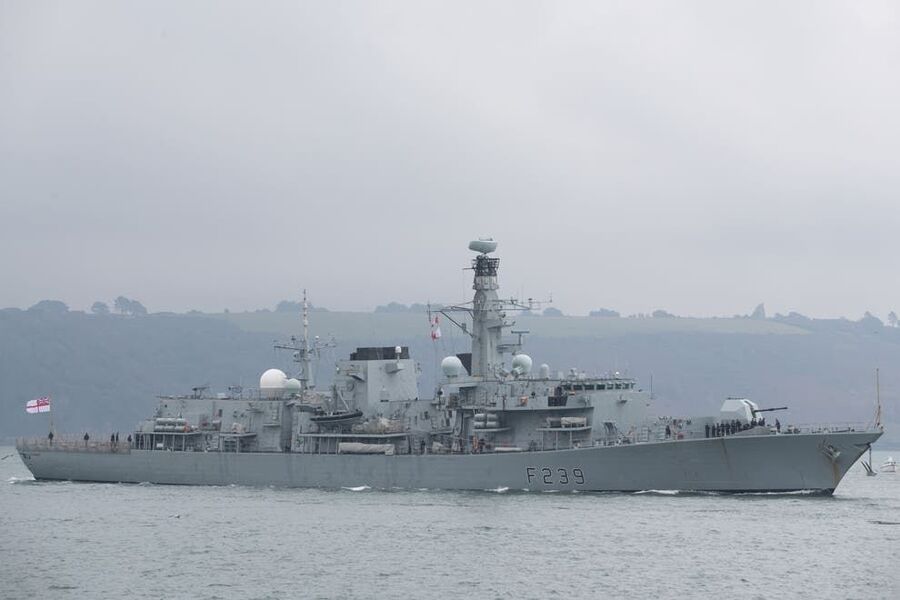 The Royal Navy vessel is a Type 23 frigate