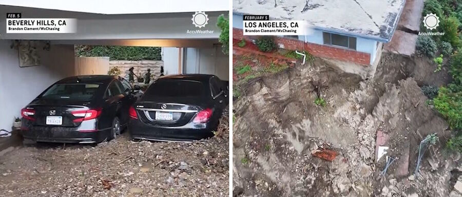 california rainfall flood mudslides