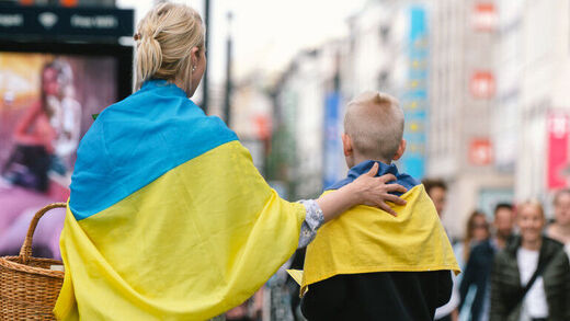 Ukrainian refugees in Dusseldorf, Germany