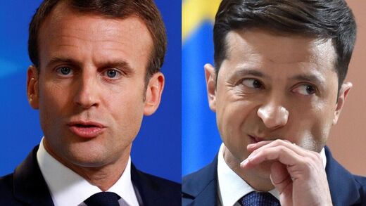 Macron and Zelensky