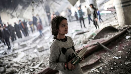 Palestinian girl Mosque