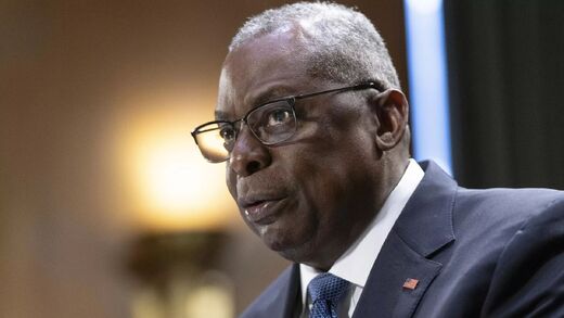 Click to enlarge US Defense Secretary Lloyd Austin