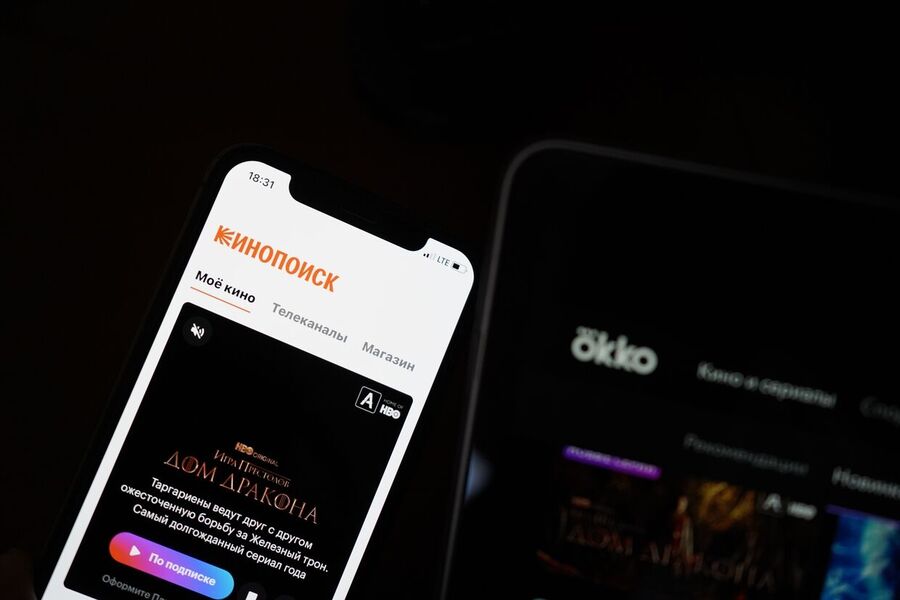Click to enlarge Kinopoisk and Okko Russian streaming services