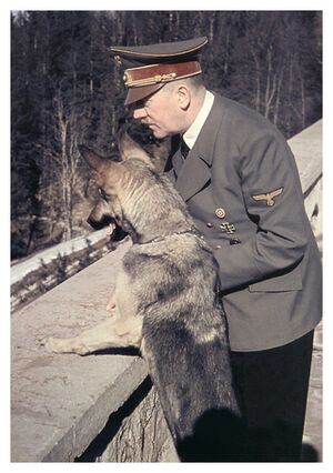Click to enlarge Adolf and his Dog