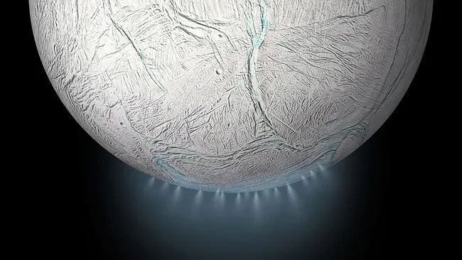 Click to enlarge saturn moon enceladus ice plumes