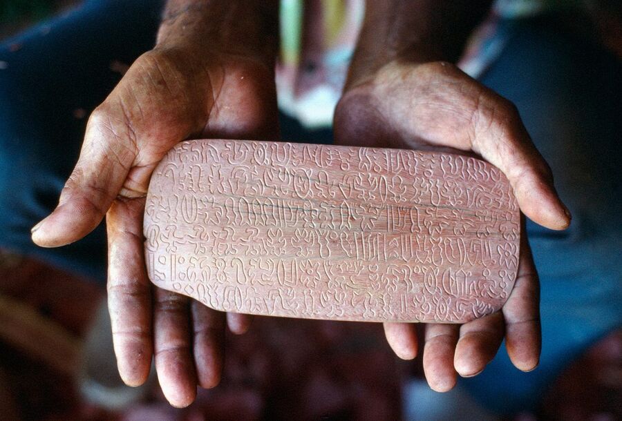 Click to enlarge rongorongo tablet lost language easter island rapa nui