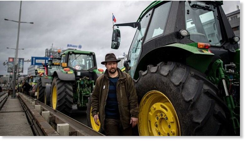 prague farmers protest