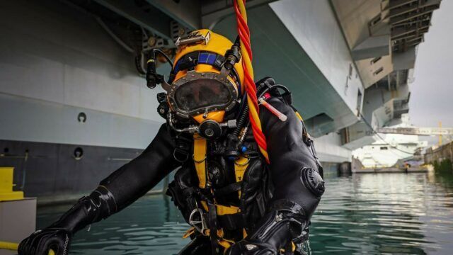 Click to enlarge Royal navy diver