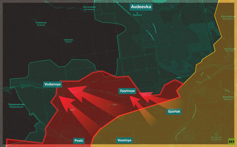 Click to enlarge aveevka frontline january 2023