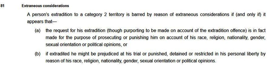 Click to enlarge extradition rules assange