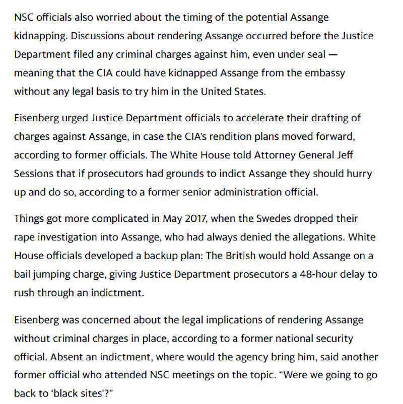 Click to enlarge CIA plot kidnap assange rendition