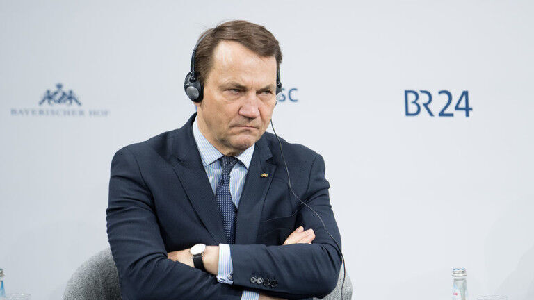 Radoslaw Sikorski, Polish Foreign Minister, at the 60th Munich Security Conference on 18 February 2024, Bavaria, Munich