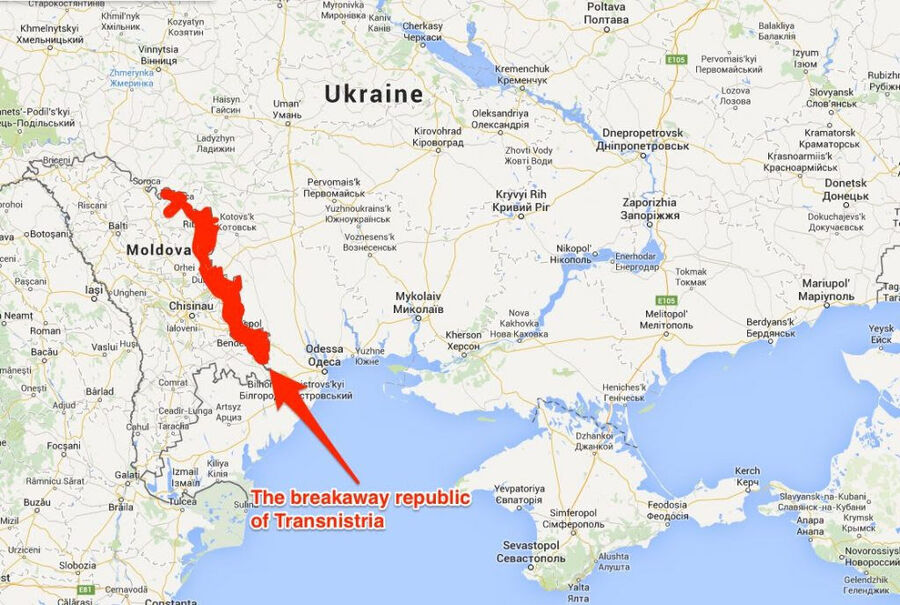 Transnistria Moldova ukraine map