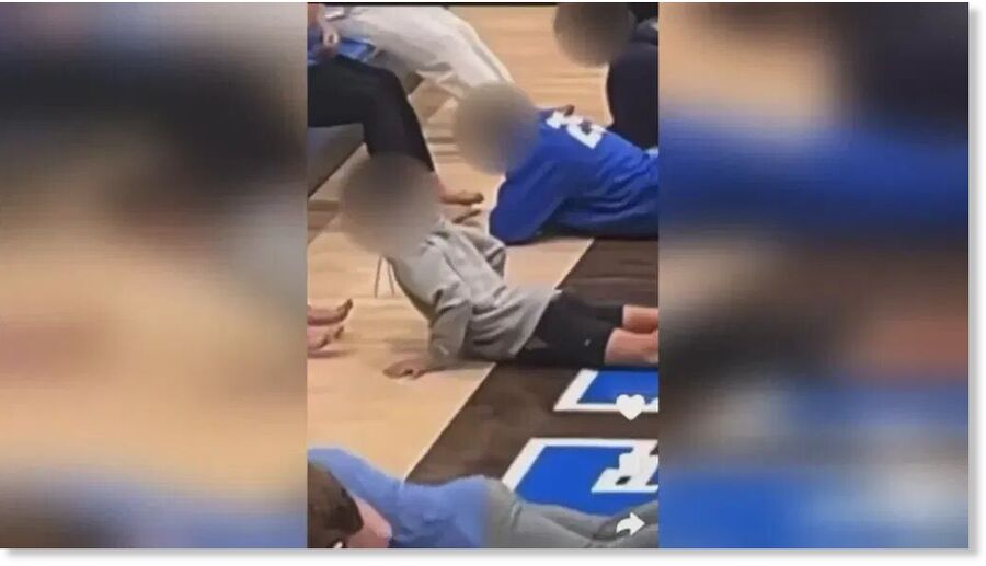 deer creek students licking toes