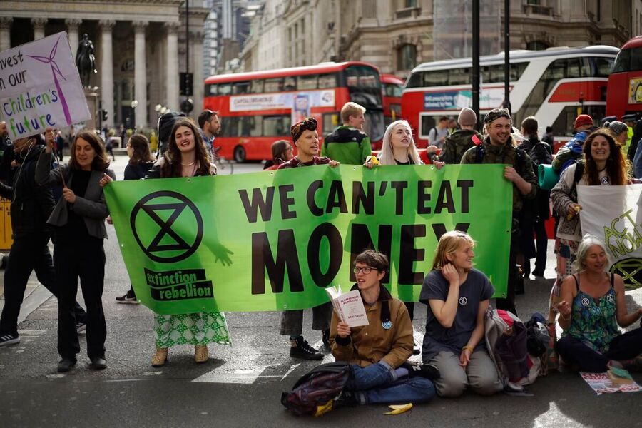 Climate change protest