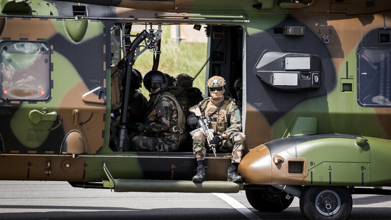 Click to enlarge French Army NH90 transport helicopter, Le Bourget, France, June 21, 2019.