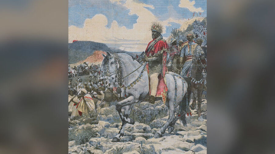 Menelik II at the Battle of Adwa