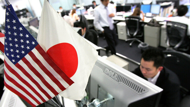 USA Japan flags