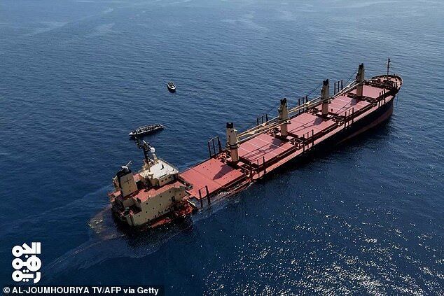 Click to enlarge Rubymar sinks red sea houthi attack