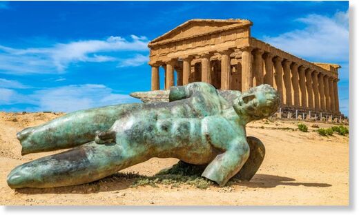 Click to enlarge fallen statue