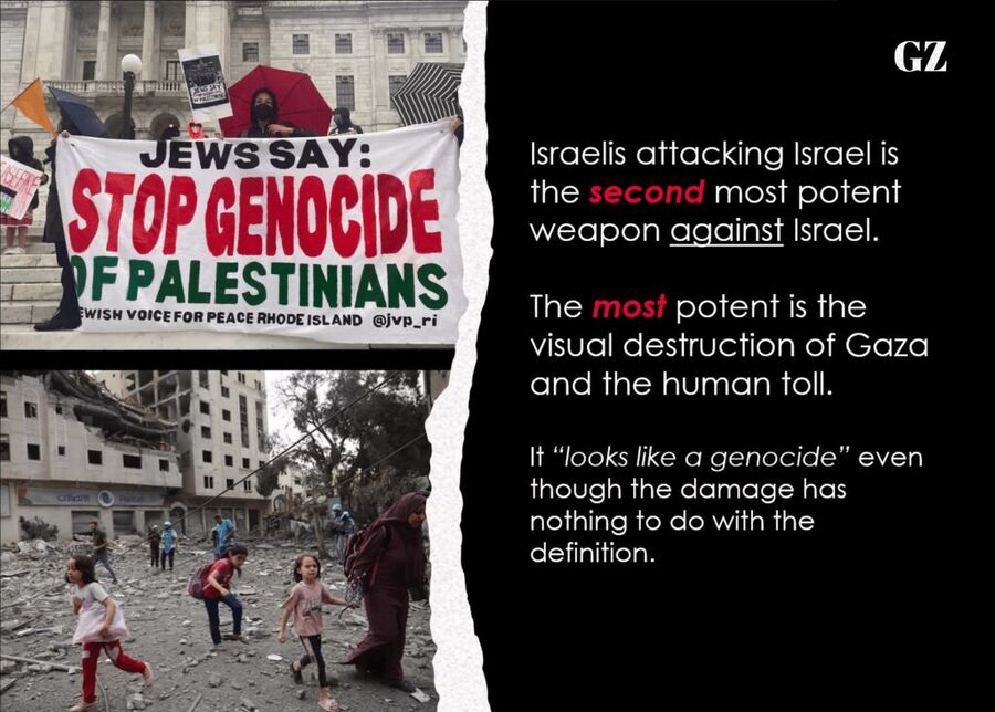 Click to enlarge anti zionist protests jews frank luntz propaganda
