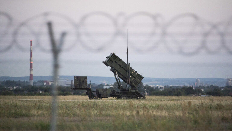 A MIM-104 Patriot anti-aircraft missile system in Rzeszow Airport, Poland on July 24, 2022.