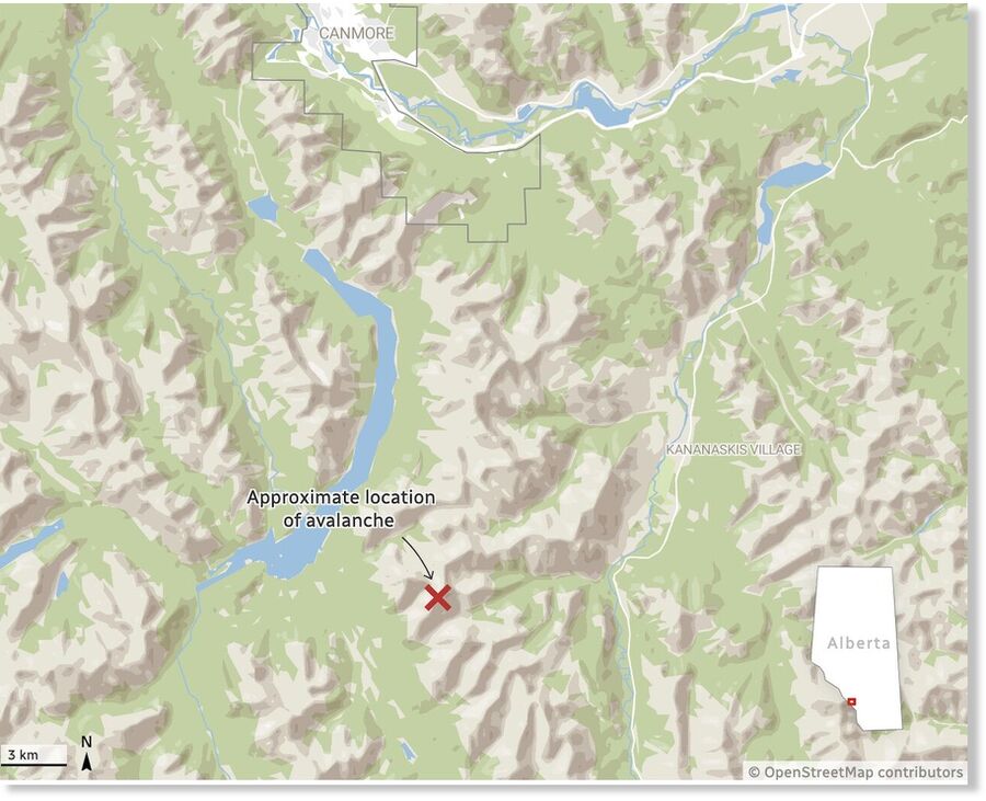 Avalanche locator map
