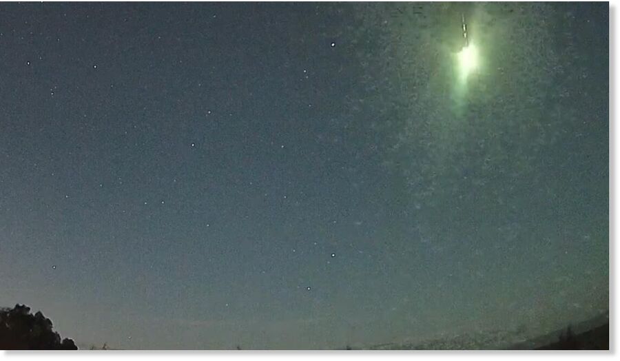 Click to enlarge The fireball was captured entering the atmosphere above South Canterbury and North Otago.