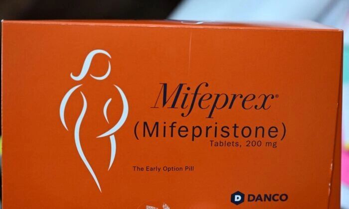 Mifepristone (Mifeprex), one of the two drugs used in a medication abortion, is displayed at the Women's Reproductive Clinic in Santa Teresa, N.M., on June 15, 2022.