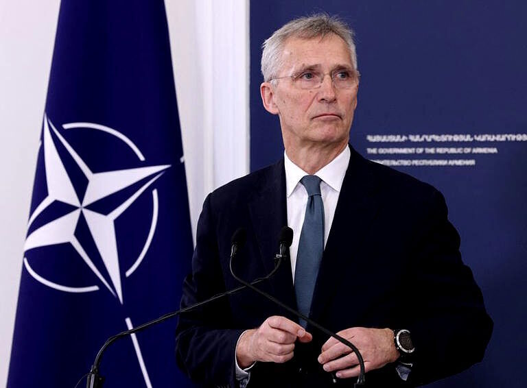Click to enlarge NATO Secretary General Jens Stoltenber caucasus armenia