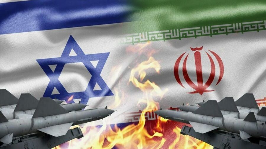 isreal iran flags war flames