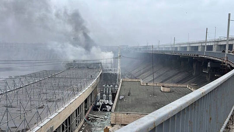 the Dnieper Hydro Power Plant Zaporozhye Region